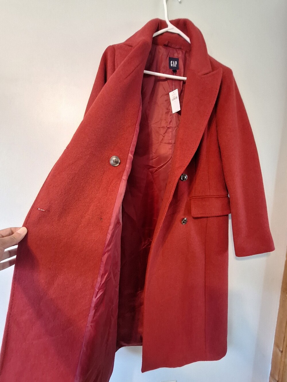 GAP Chesterfield Coat - Sled Red - S - Picture 15 of 16